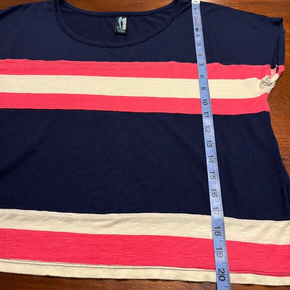 WEAVERS Pink White & Blue Striped Relaxed Fit Top Women’s Size Large – Y2K EUC - Picture 5 of 8